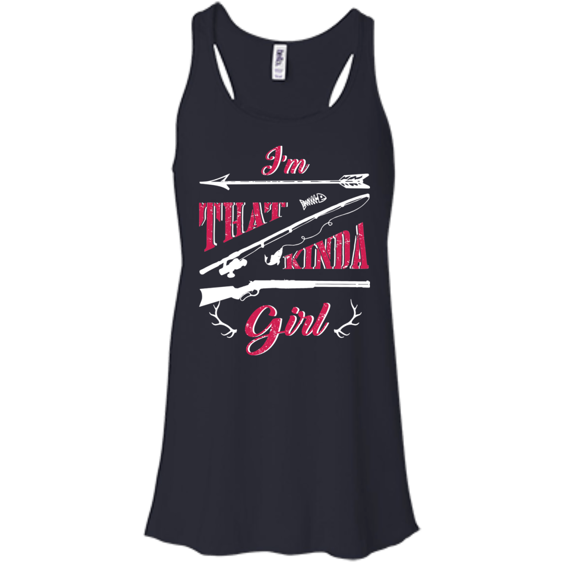 I'M THAT KINDA GIRL-T-Shirt & Hoodie-Women's Flowy Racerback Tank-Midnight