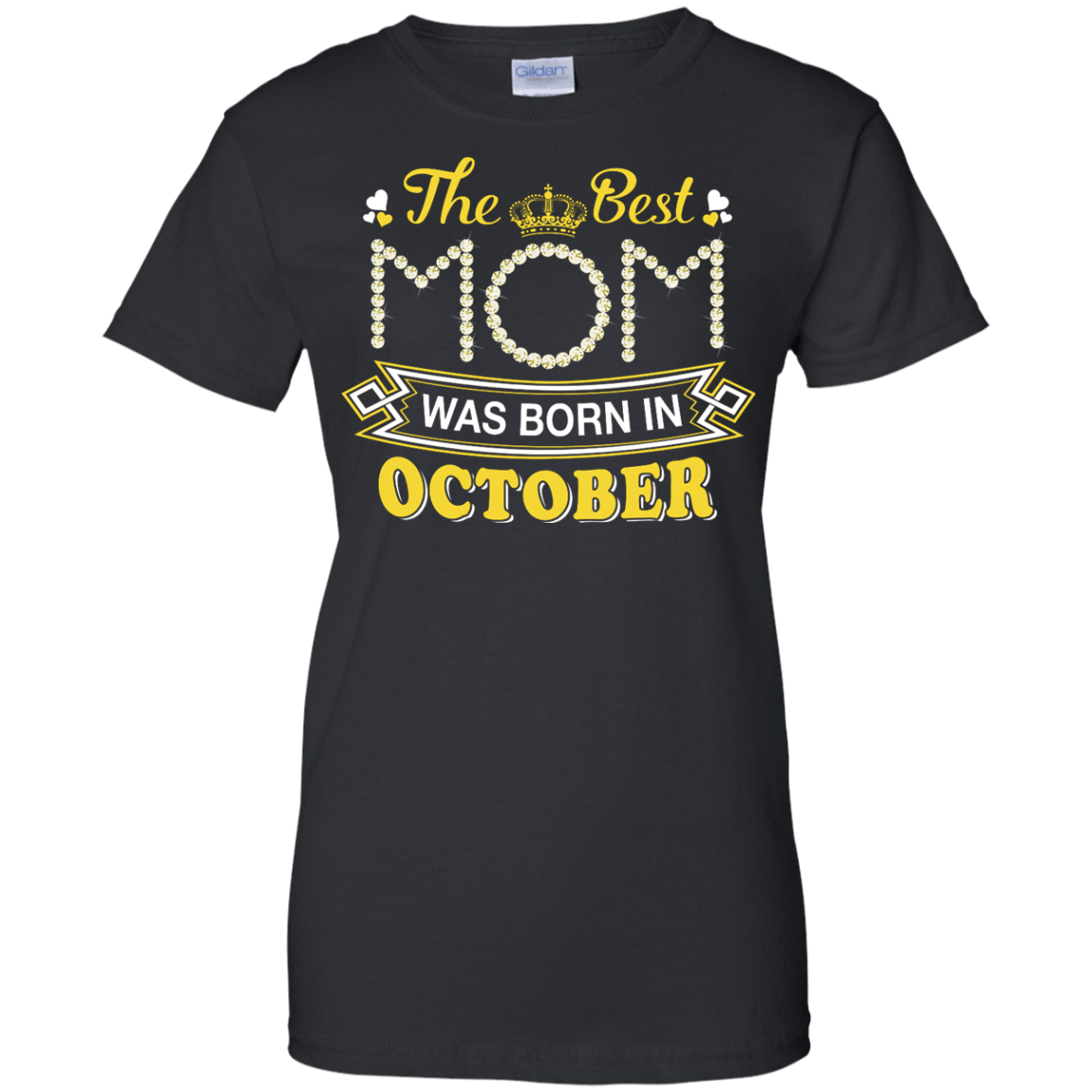 The Best Mom Was Born In October-T-Shirt & Hoodie-Women's T-Shirt-Black