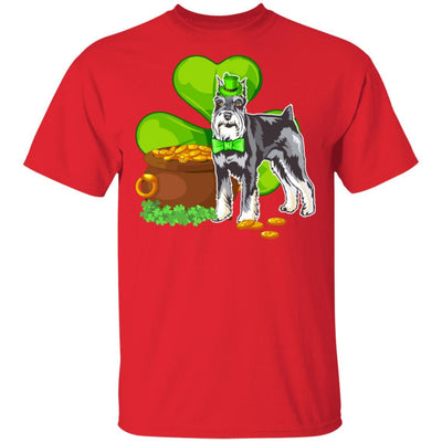 Schnauzer St Patrick's Day Irish Dog Lover Funny Gifts-T-Shirt & Hoodie-Classic T-Shirt-Red