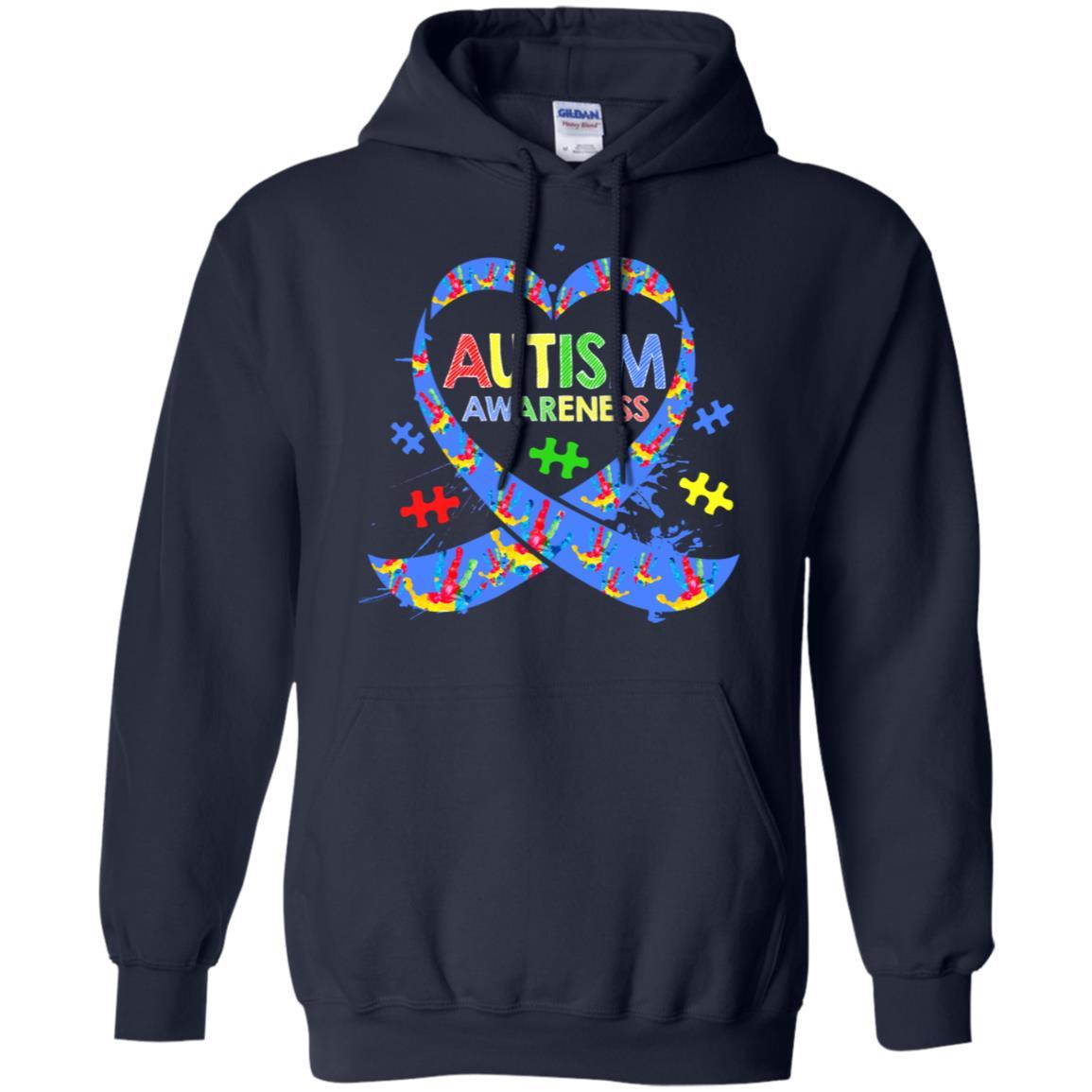World Autism Awareness 2 April Dad Mom Kid Autism Gift-T-Shirt & Hoodie-Pullover Hoodie-Navy