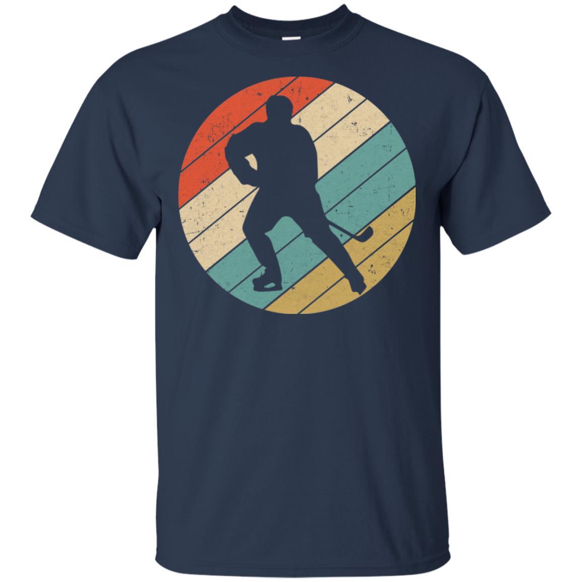 Retro Vintage Hockey Gifts-T-Shirt & Tank Top-Classic T-Shirt-Navy