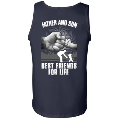 Father And Son Best Friends For Life-T-Shirt & Hoodie-Unisex Tank-Navy