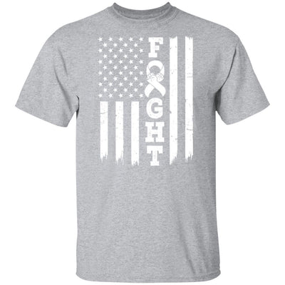 Lung Cancer Awareness American Flag Distressed-T-Shirt & Hoodie-Classic T-Shirt-Sport Grey