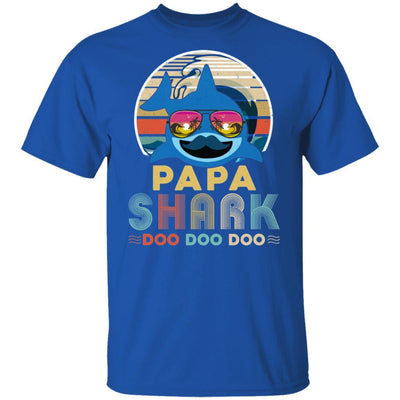 Retro Vintage Papa Shark Doo Doo Doo-T-Shirt & Hoodie-Classic T-Shirt-Royal