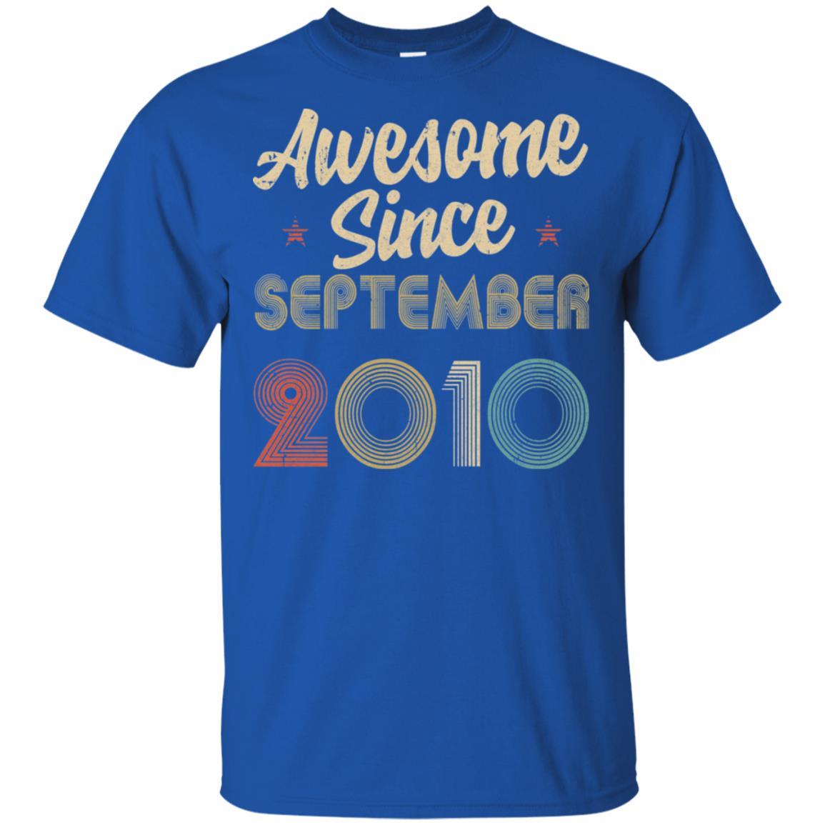 Awesome Since September 2010 Vintage 11th Birthday Gifts-T-Shirt & Hoodie-Classic T-Shirt-Royal