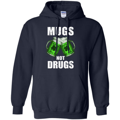 Vintage Mugs Not Drugs St Patrick Day Gift-T-Shirt & Hoodie-Pullover Hoodie-Navy