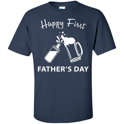 Happy First Father's Day-T-Shirt & Hoodie-Classic T-Shirt-Navy