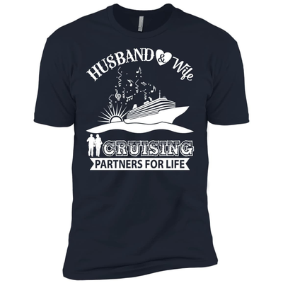 Husband And Wife Cruising Partners For Life-T-Shirt & Hoodie-Premium T-Shirt-Midnight Navy