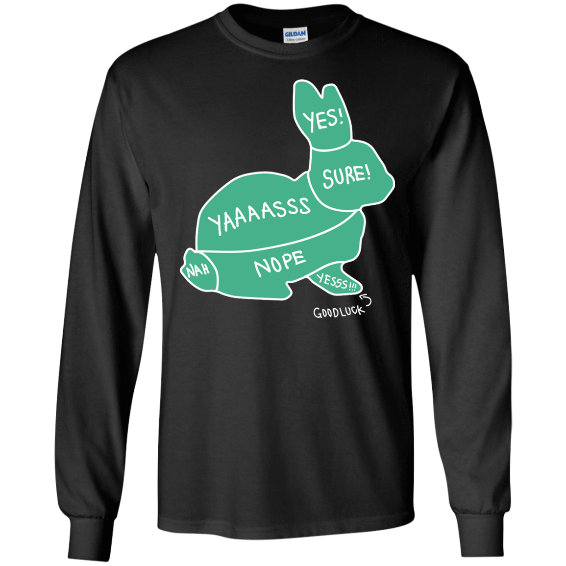 Proper way to pet a Rabbit lover-T-Shirt & Hoodie-Long Sleeve T-Shirt-Black