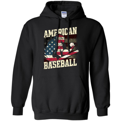 Badass Eagle American Baseball-T-Shirt & Hoodie-Pullover Hoodie-Black