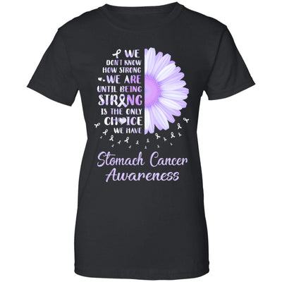 Being Strong Daisy Flower Periwinkle Stomach Cancer-T-Shirt & Hoodie-Women's T-Shirt-Black