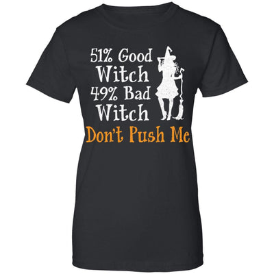 51% Good Witch 49% Bad Witch Halloween Costume Gift-T-Shirt & Tank Top-Women's T-Shirt-Black