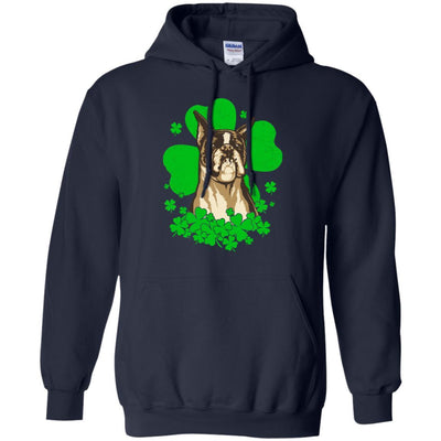 Boxer St. Patrick's Day Clovers-T-Shirt & Hoodie-Pullover Hoodie-Navy