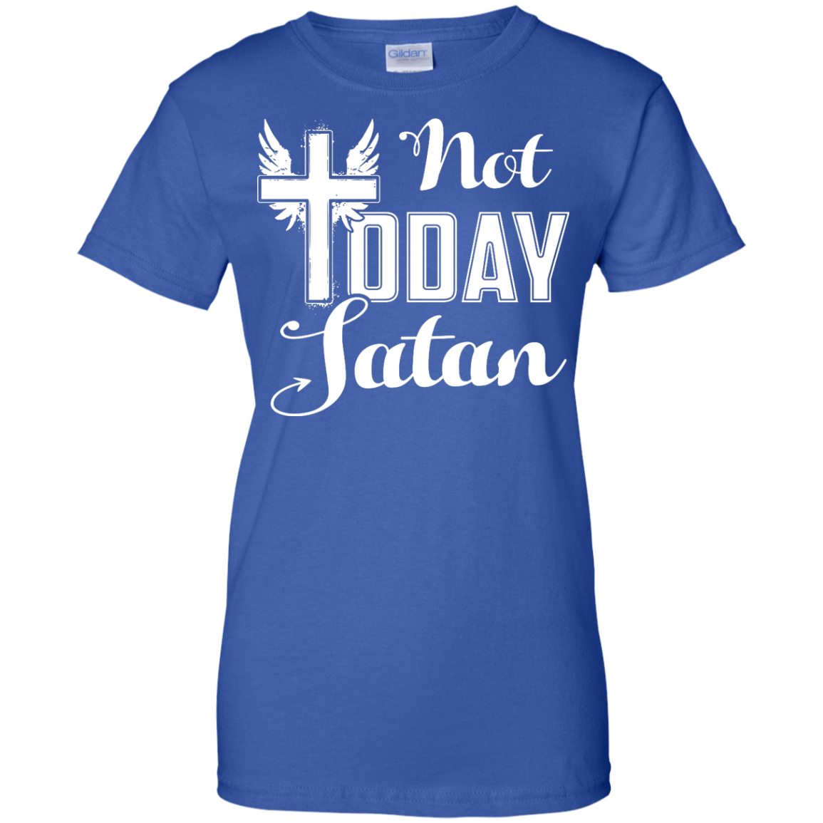 Not Today Satan-T-Shirt & Hoodie-Women's T-Shirt-Royal