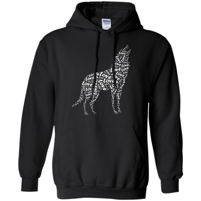 I Love Wolf-T-Shirt & Hoodie-Pullover Hoodie-Black