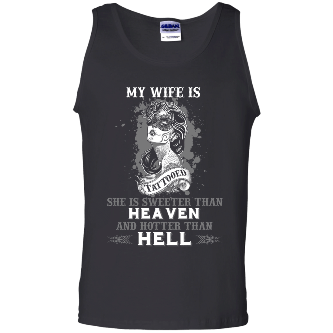 My Wife Is Tattooted-T-Shirt & Hoodie-Unisex Tank-Black
