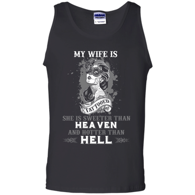 My Wife Is Tattooted-T-Shirt & Hoodie-Unisex Tank-Black