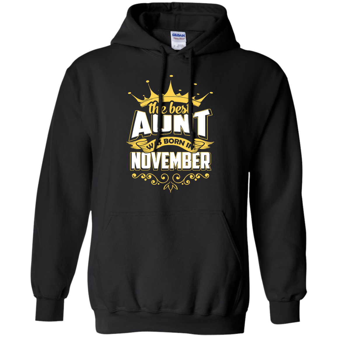 The Best Aunt Was Born In November-T-Shirt & Hoodie-Pullover Hoodie-Black