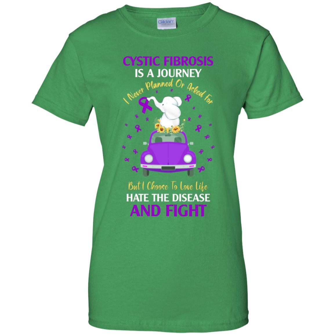 Cystic Fibrosis Awareness Is A Journey-T-Shirt & Hoodie-Women's T-Shirt-Irish Green