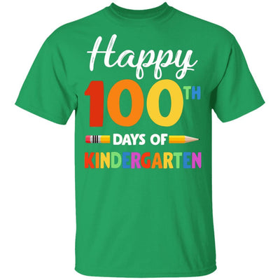Happy 100Th Day Of Kindergarten Teacher Or Student Gift Youth-Youth Shirt-Youth T-Shirt-Irish Green