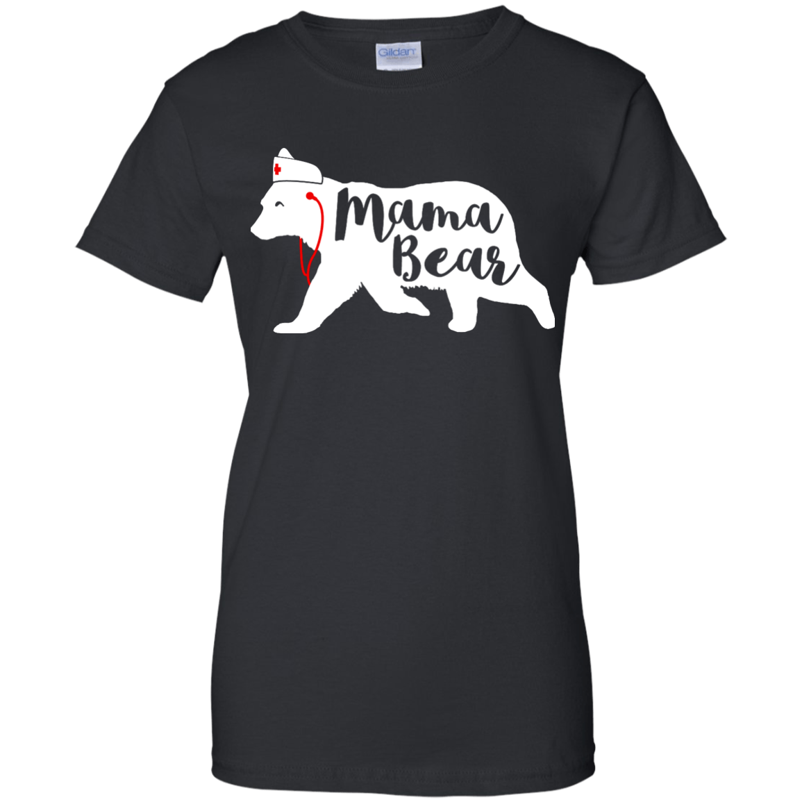 Nurse Mama Bear-T-Shirt & Hoodie-Women's T-Shirt-Black