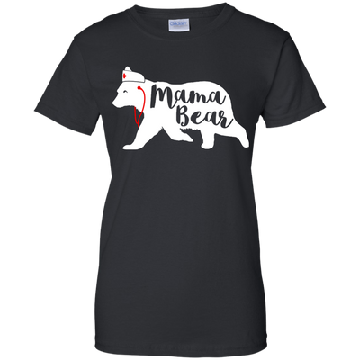 Nurse Mama Bear-T-Shirt & Hoodie-Women's T-Shirt-Black
