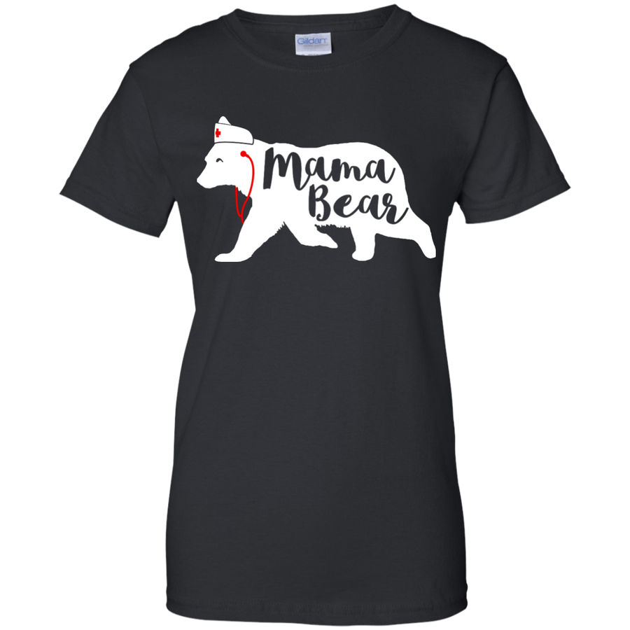 Nurse Mama Bear-T-Shirt & Hoodie-Women's T-Shirt-Black