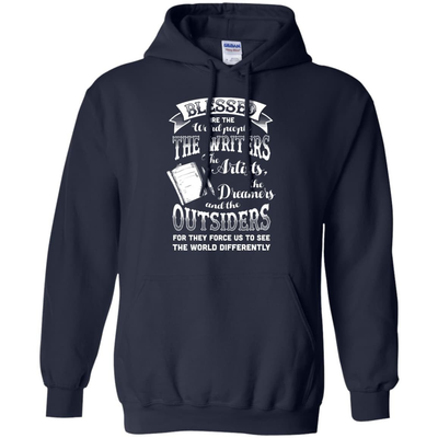 Blessed Are The Weird People The Writers-T-Shirt & Hoodie-Pullover Hoodie-Navy