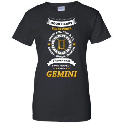 I Never Said I Was Perfect I Am A GEMINI-T-Shirt & Hoodie-Women's T-Shirt-Black