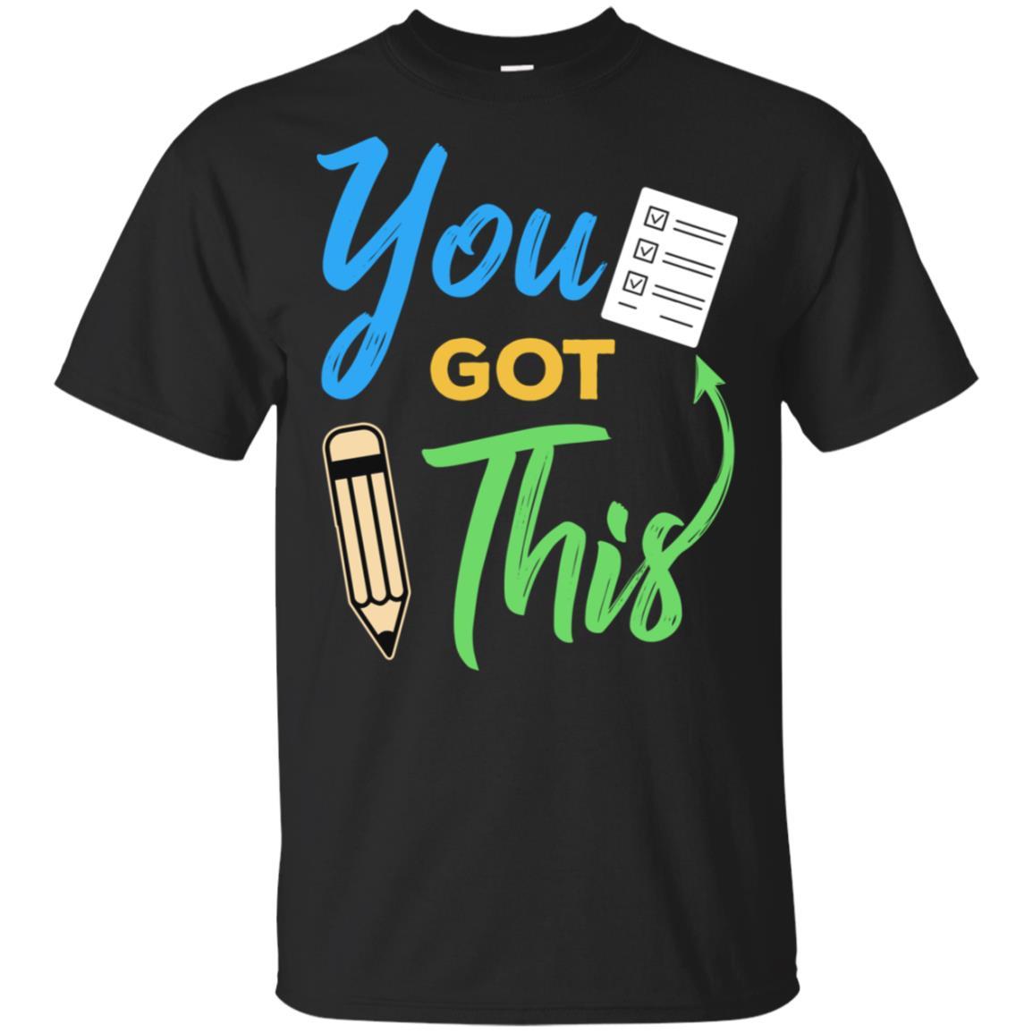 Motivational Teacher Apple Testing You Got This-T-Shirt & Hoodie-Classic T-Shirt-Black
