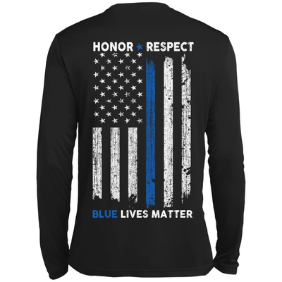 Honor and Respect Police Week-T-Shirt & Hoodie-Long Sleeve T-Shirt-Black