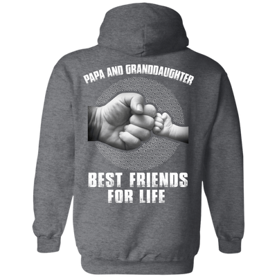 Papa And Granddaughter Best Friends For Life-T-Shirt & Hoodie-Pullover Hoodie-Dark Heather