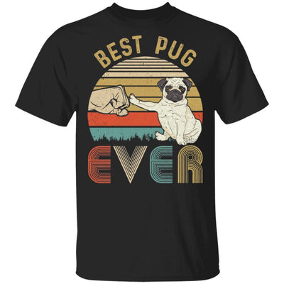 Vintage Best Pug Dad Ever Bump Fit Funny Dad Gifts-T-Shirt & Hoodie-Classic T-Shirt-Black