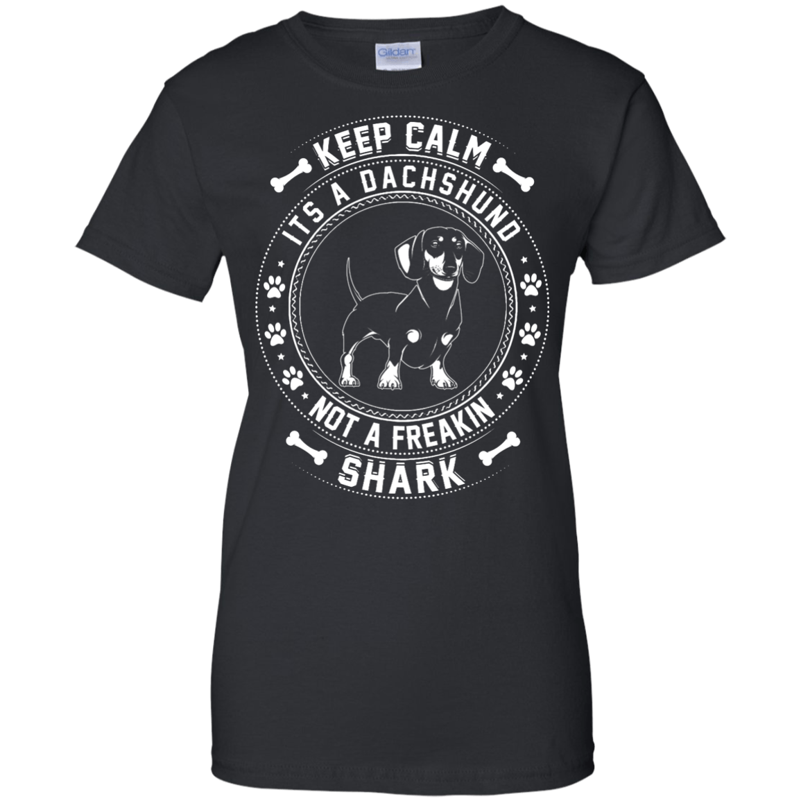 Keep Calm It's A Dachshund Not A Freaking Shark-T-Shirt & Hoodie-Women's T-Shirt-Black