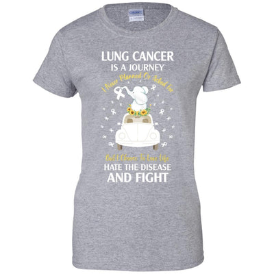 Lung Cancer Awareness Is A Journey-T-Shirt & Hoodie-Women's T-Shirt-Sport Grey