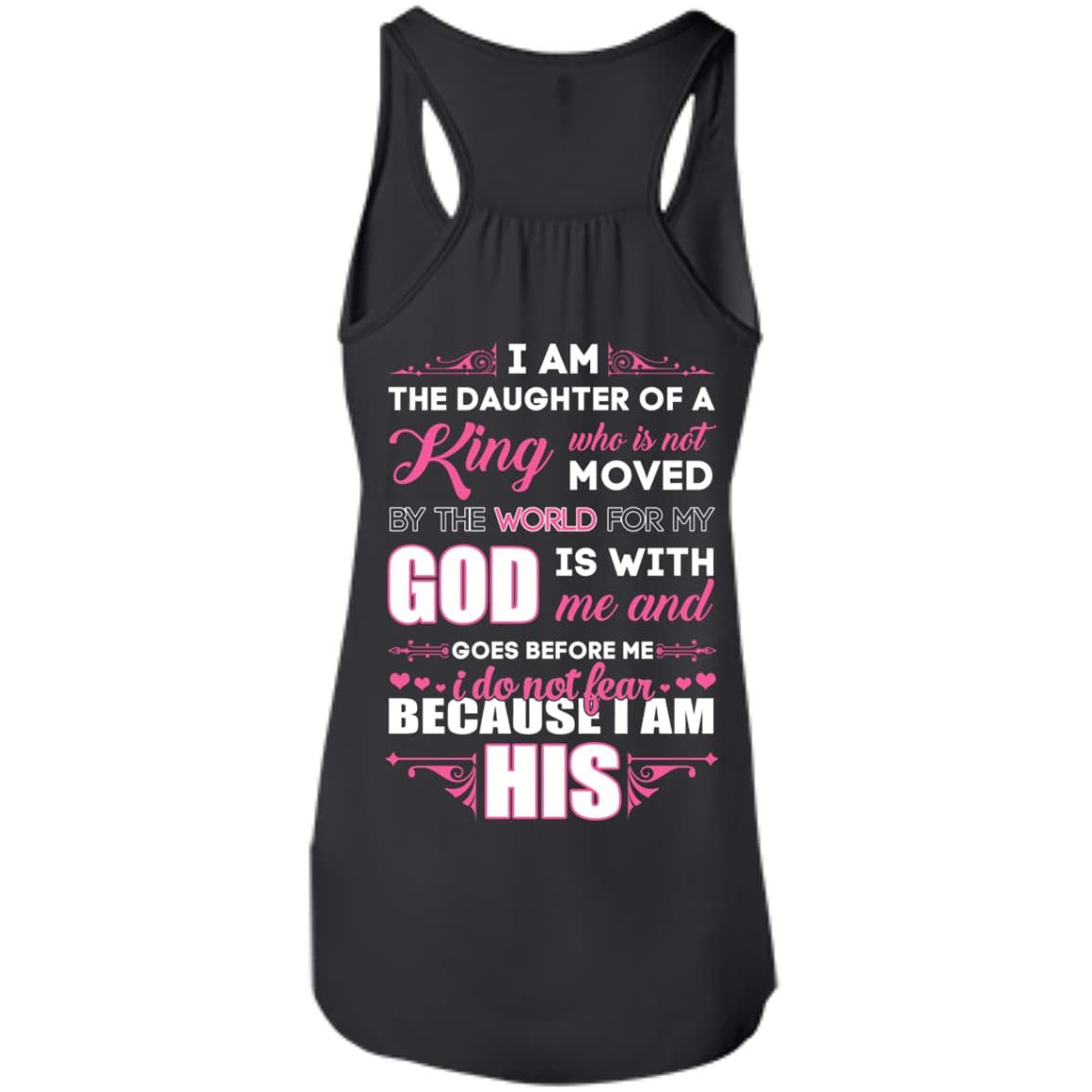 I Am The Daughter Of A King-T-Shirt & Hoodie-Women's Flowy Racerback Tank-Black