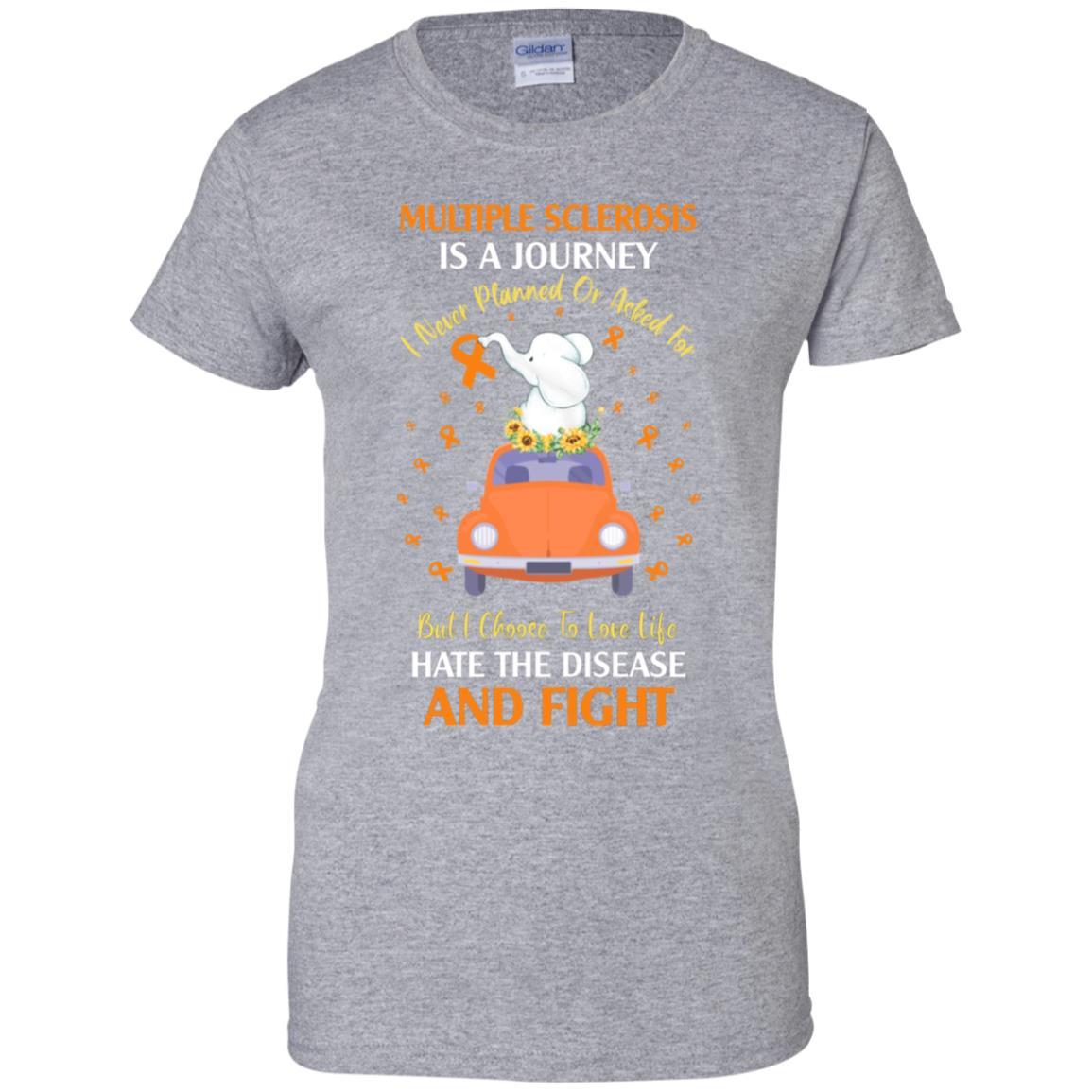Multiple Sclerosis Awareness Is A Journey-T-Shirt & Hoodie-Women's T-Shirt-Sport Grey