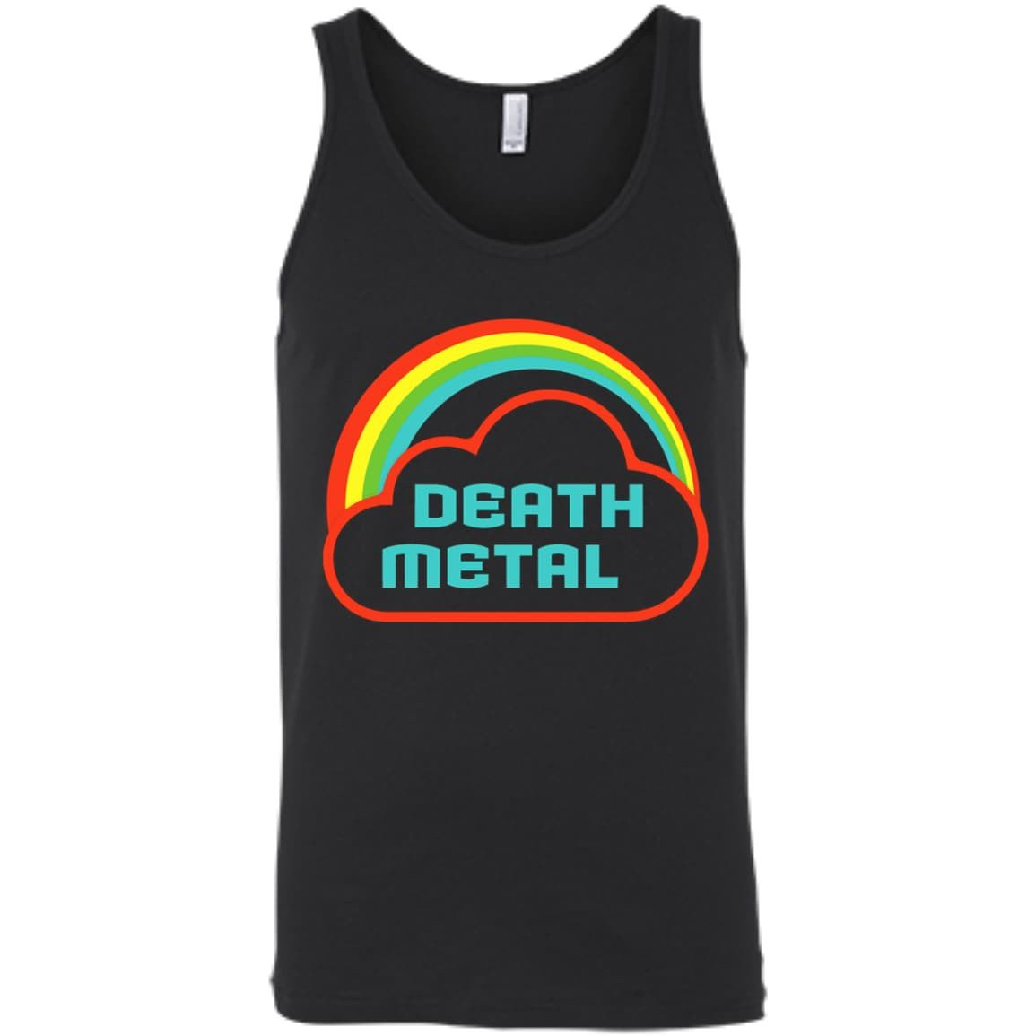 Death Metal Rainbow Rocker-T-Shirt & Hoodie-Unisex Tank-Black