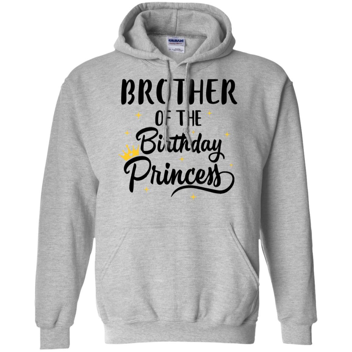 Brother Of The Birthday Princess Matching Family Party-T-Shirt & Hoodie-Pullover Hoodie-Sport Grey