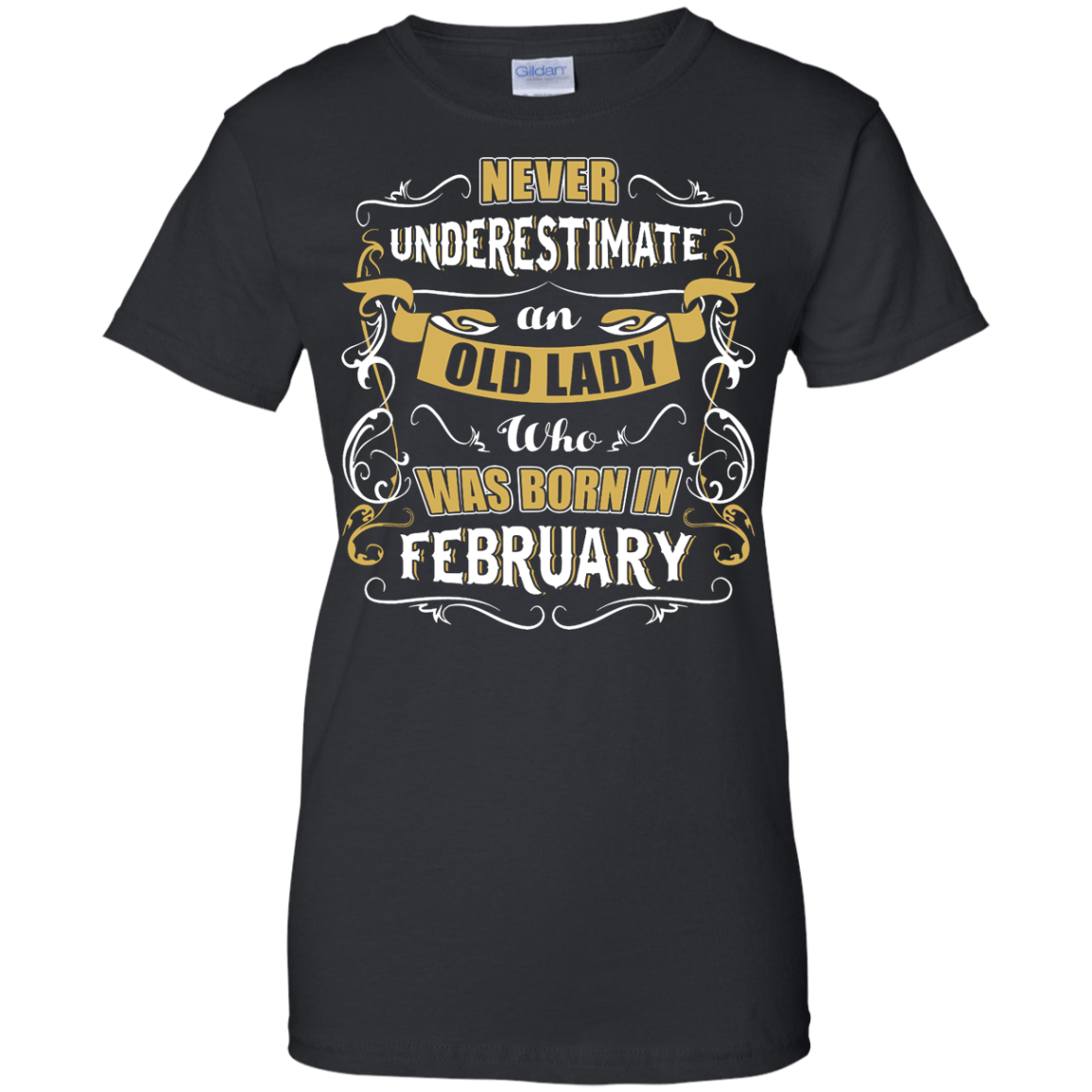 An Old Lady Who Was Born In February-T-Shirt & Hoodie-Women's T-Shirt-Black