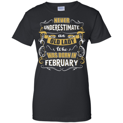 An Old Lady Who Was Born In February-T-Shirt & Hoodie-Women's T-Shirt-Black