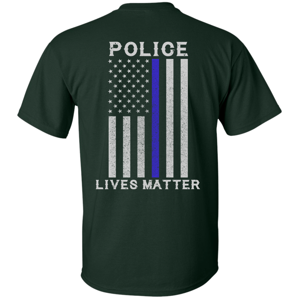 Police Lives Matter Thin Blue Line-T-Shirt & Hoodie-Classic T-Shirt-Forest Green