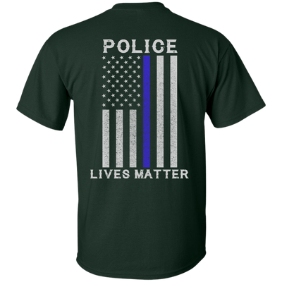 Police Lives Matter Thin Blue Line-T-Shirt & Hoodie-Classic T-Shirt-Forest Green