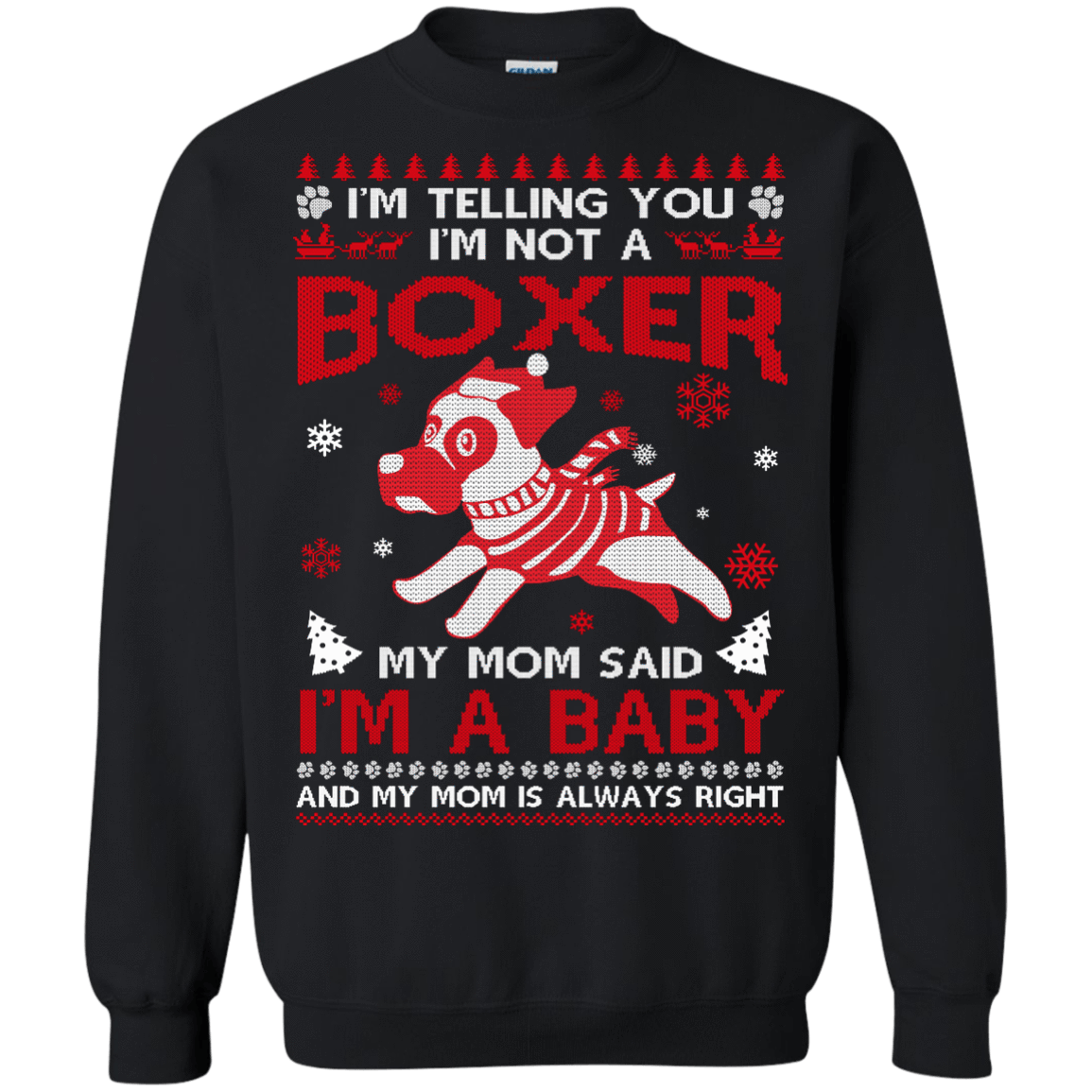I'm Telling You I'm Not A Boxer-T-Shirt & Hoodie-Crewneck Sweatshirt-Black