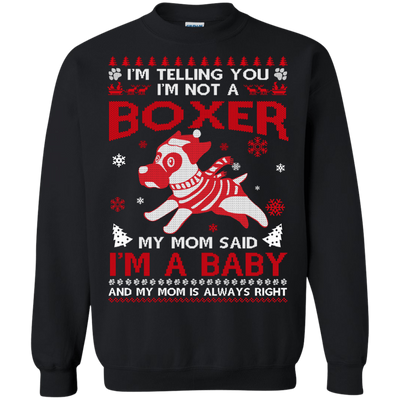 I'm Telling You I'm Not A Boxer-T-Shirt & Hoodie-Crewneck Sweatshirt-Black