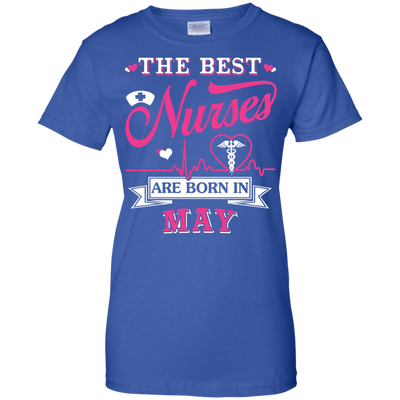 The Best Nurses Are Born In May-T-Shirt & Hoodie-Women's T-Shirt-Royal