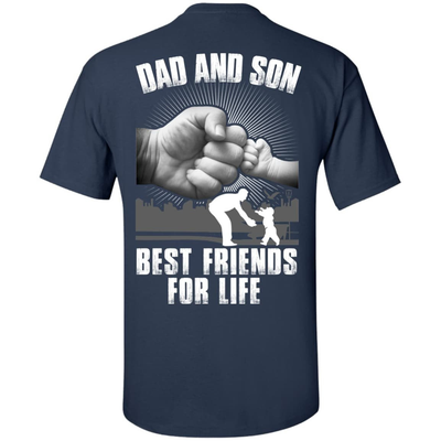 Dad And Son Best Friends For Life-T-Shirt & Hoodie-Classic T-Shirt-Navy
