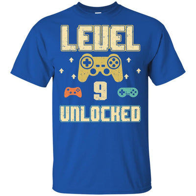 Level 9 Unlocked Video Gamer 9th Birthday Gift Youth-Youth Shirt-Youth T-Shirt-Royal