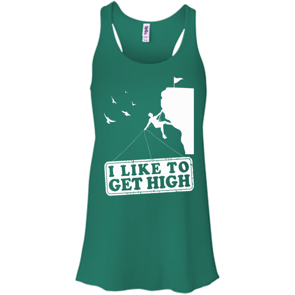I Like To Get High-T-Shirt & Hoodie-Women's Flowy Racerback Tank-Kelly