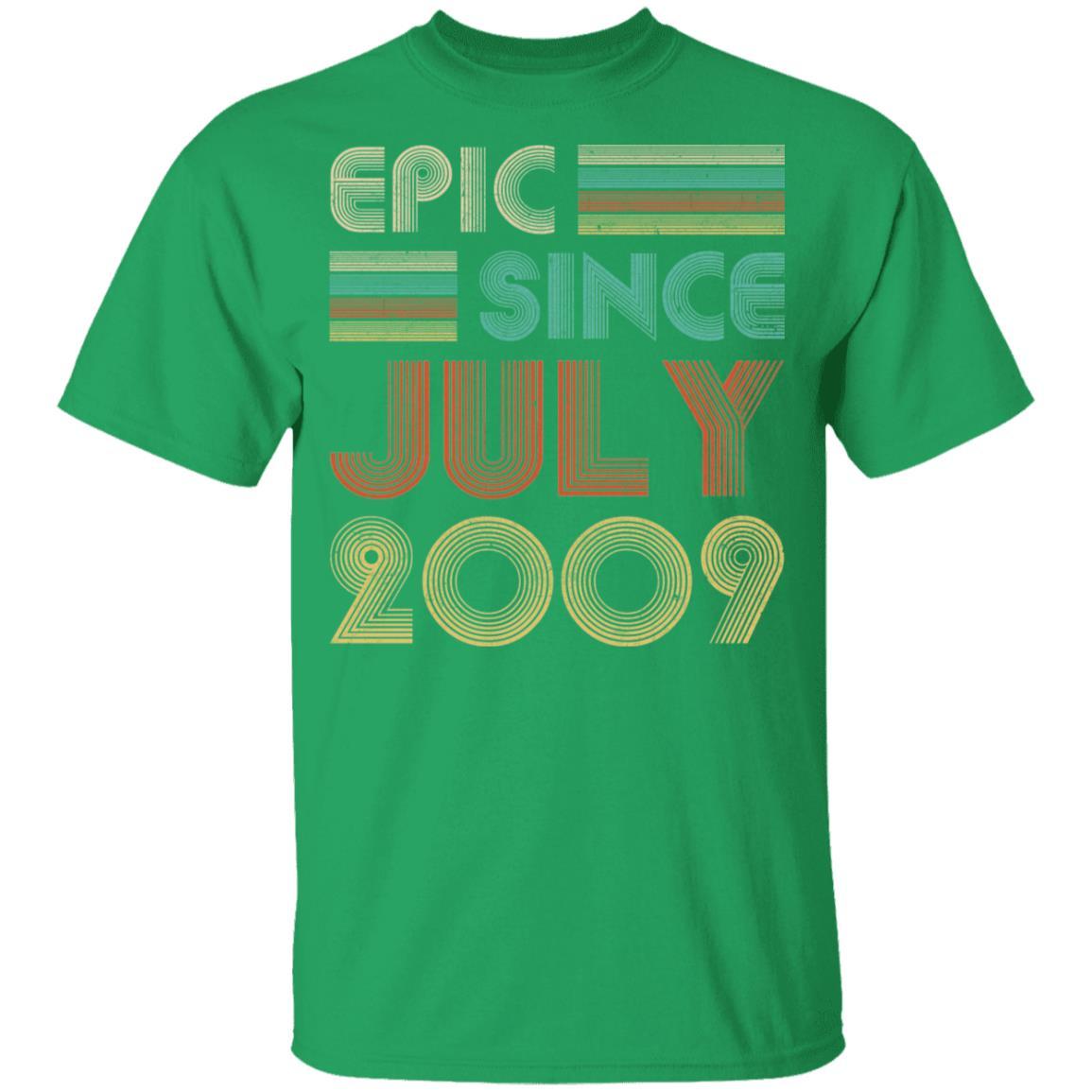 Epic Since July 2009 Vintage 12th Birthday Gifts Youth-Youth Shirt-Youth T-Shirt-Irish Green
